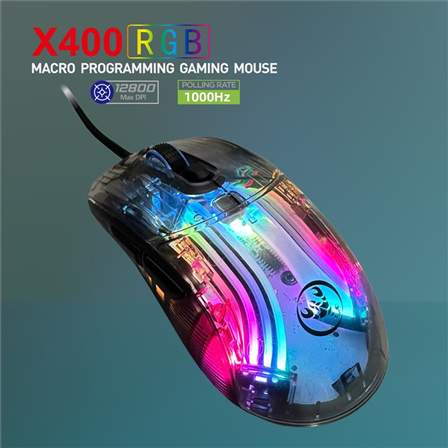 X400 Transparent Gaming Mouse
